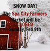 Spa City Farmers Market Is CLOSED Feb. 9, 2025